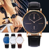 famous brand luxury watch sports mens wristwatches stylish casual leather watchband clocks alloy watch case relogio masculino