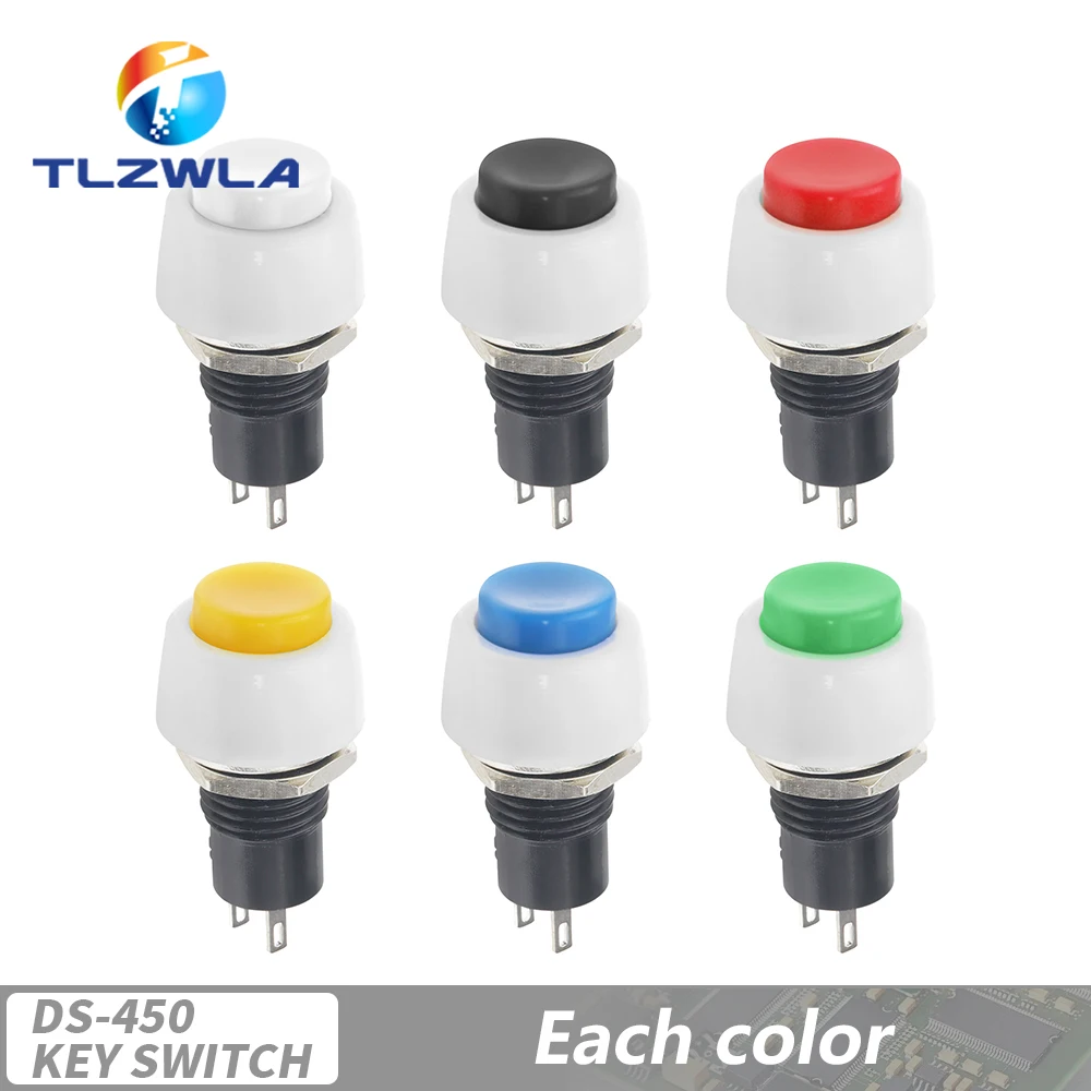 6 шт. DS-450 DS-451 самоблокирующийся кнопочный переключатель сброса круглый кнопочный переключатель разблокированный ключевой переключатель