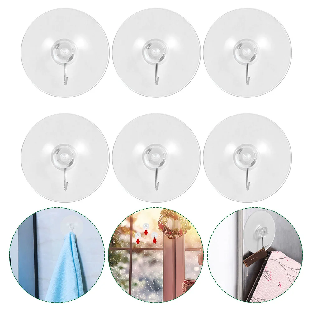 

8 Pcs Towel Rack Vacuum Suction Cup Hook Plastic Coat Hangers Iron Strong Traceless Sucker Hooks