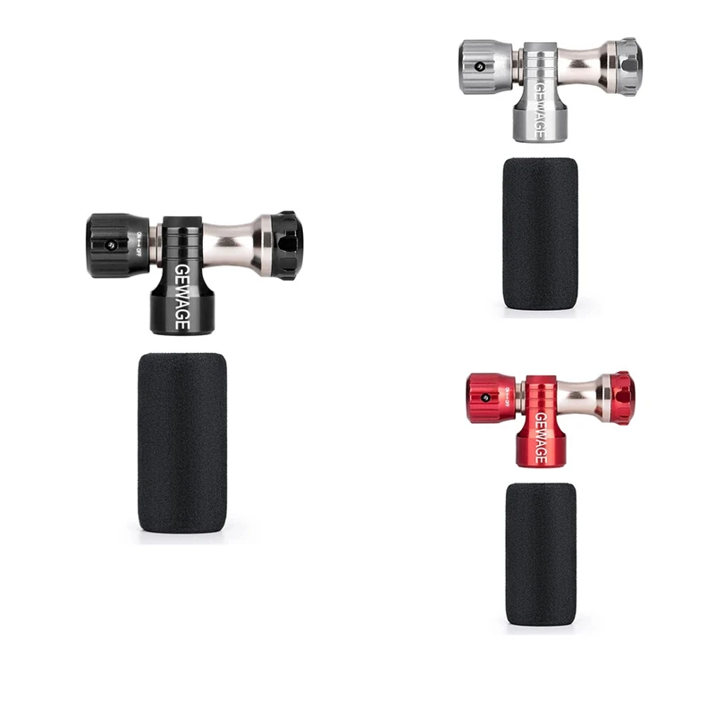 

For GEWAGE CO2 Inflator CO2 Bike Pump Presta & Schrader Valve Compatible For Bike Tire Black