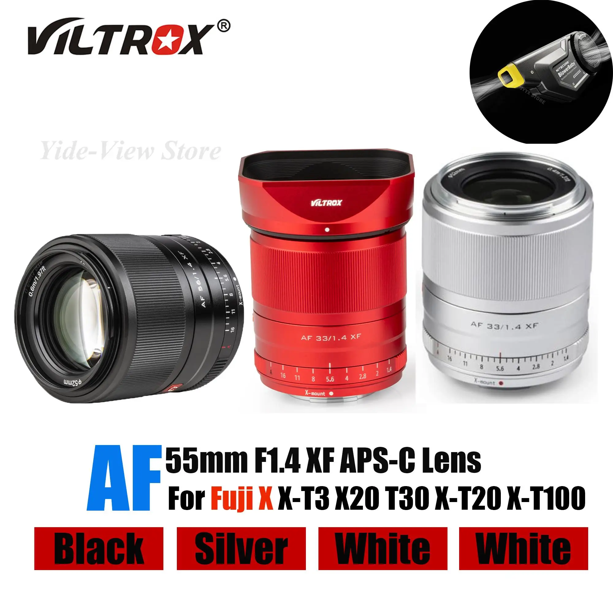 

Viltrox 56mm F1.4 XF Lens For Fuji X Mount Large Aperture AF Portrait Lens For Fujifilm Cameras XT3 XT30 XT2 X-PRO3 X-E3 XT4