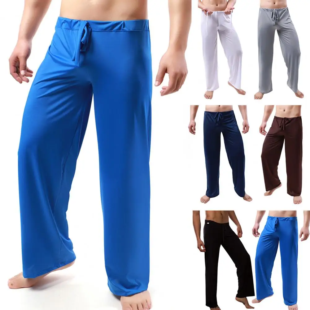 

Men Yoga Pants Waist Drawstring Straight Loose Thin Sports Comfortable Elastic Waist Plus Size Men Sports Trousers Men Clothing