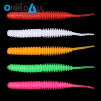 onetoall 10 pcs 6cm 11cm floating screw needle tail soft fishing lure high quality artificial silicone worm bait bass swimbait