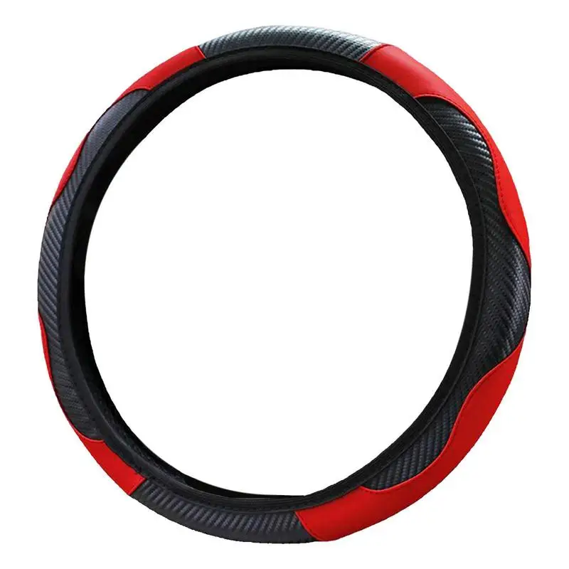 

Car Steering Wheel Cover PU Leather Wheel Protector Anti-Slip Lining Universal Vehicle Accessory Diverse Cars Diameter 14.5-15