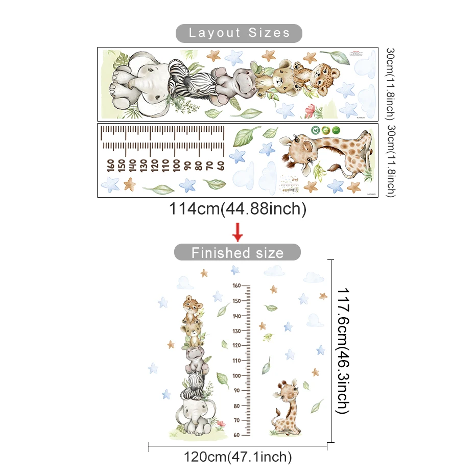 Наклейки На Стену В Африканском Стиле С Животными - Водонепроницаемые