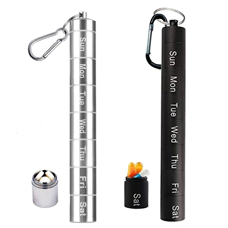 

Waterproof 7 Days Weekly Pill Case for Traveling Camping 7 Grids Pill Box Medicine Tablet Dispenser Pill Organizer Splitters