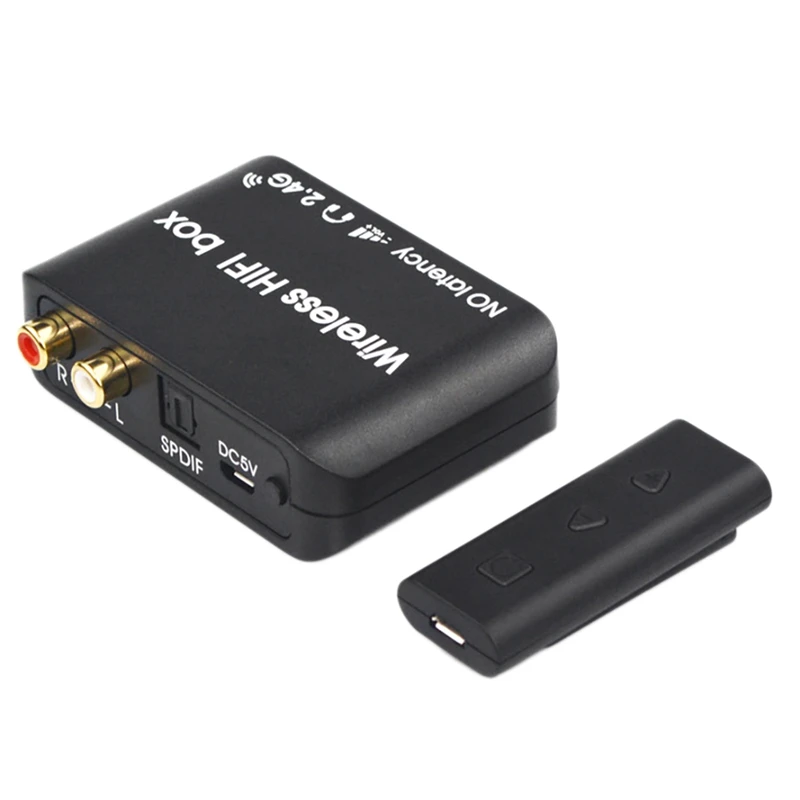 

Wireless Audio Transmitter 2.4GHIFI Latency-Free Digital Optical Audio And Analog Audio For Home Theater Game Live Etc