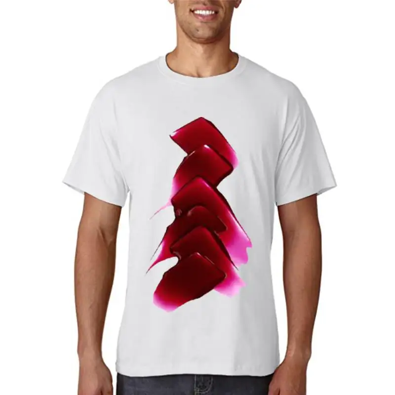 

Women Tshirts Striped 3D Cute Make Up Short Sleeve Ladies Fashion Casual Summer Clothes Female Tee Graphic T-shirt Clothing