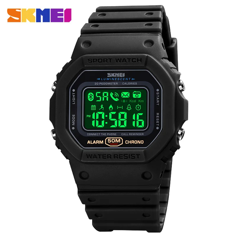 

Top Brand SKMEI Smart Watch App Remind Digital Wristwatch Pedometer Calorie Clock Men's Smartwatch Bluetooth Watches Android IOS