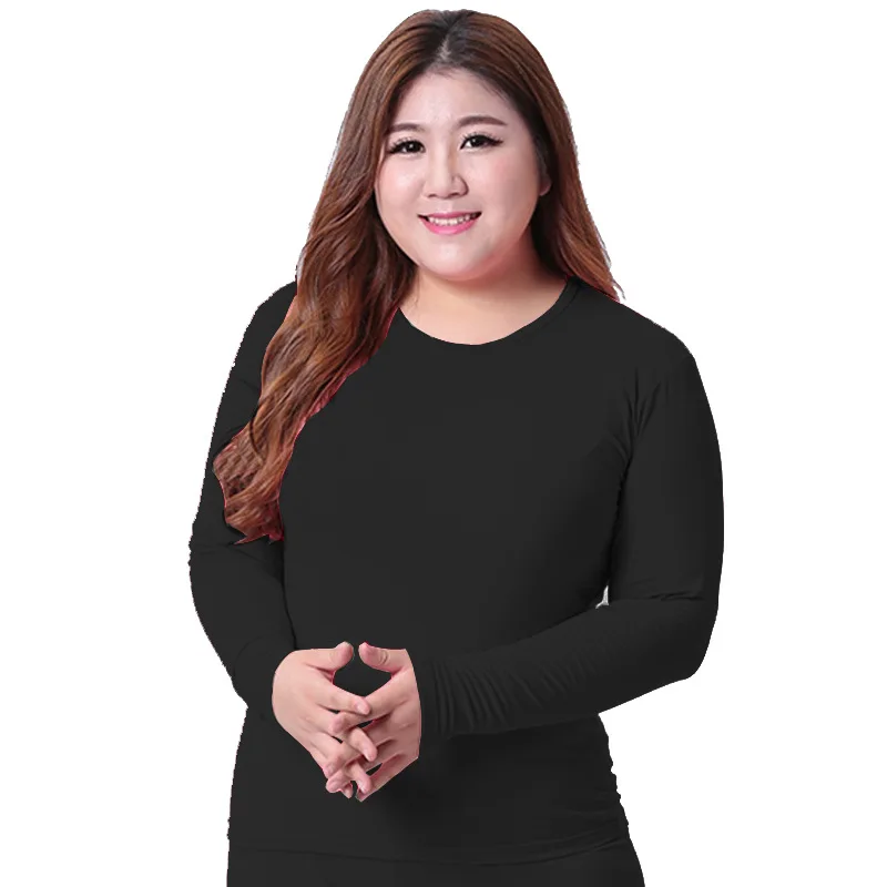 1PCS Long Sleeve Women Over Size Thermal Long Johns Autumn Winter Modal Women's Warm Sleepwear Clothes Thermo Underwear Top