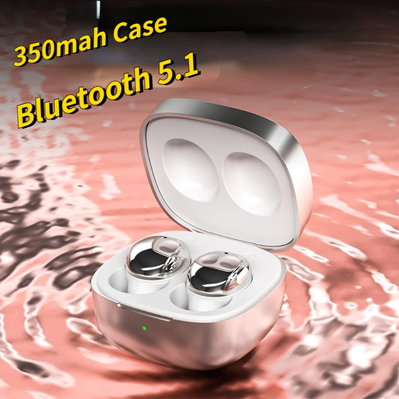 

Sliver Wireless Earphone Bluetooth 5.0 Dual Stereo Noise Touch Control Long Standby 300mAH Headsets