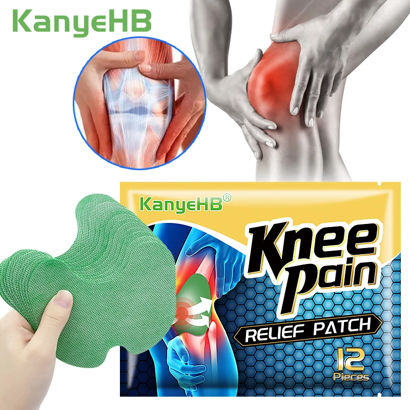 

1bag/12pc Wormwood Knee Pain Relief Patch Chinese Herbal Muscle Joint Aches Pain Relief Patch Arthritis Analgesic Patch W018