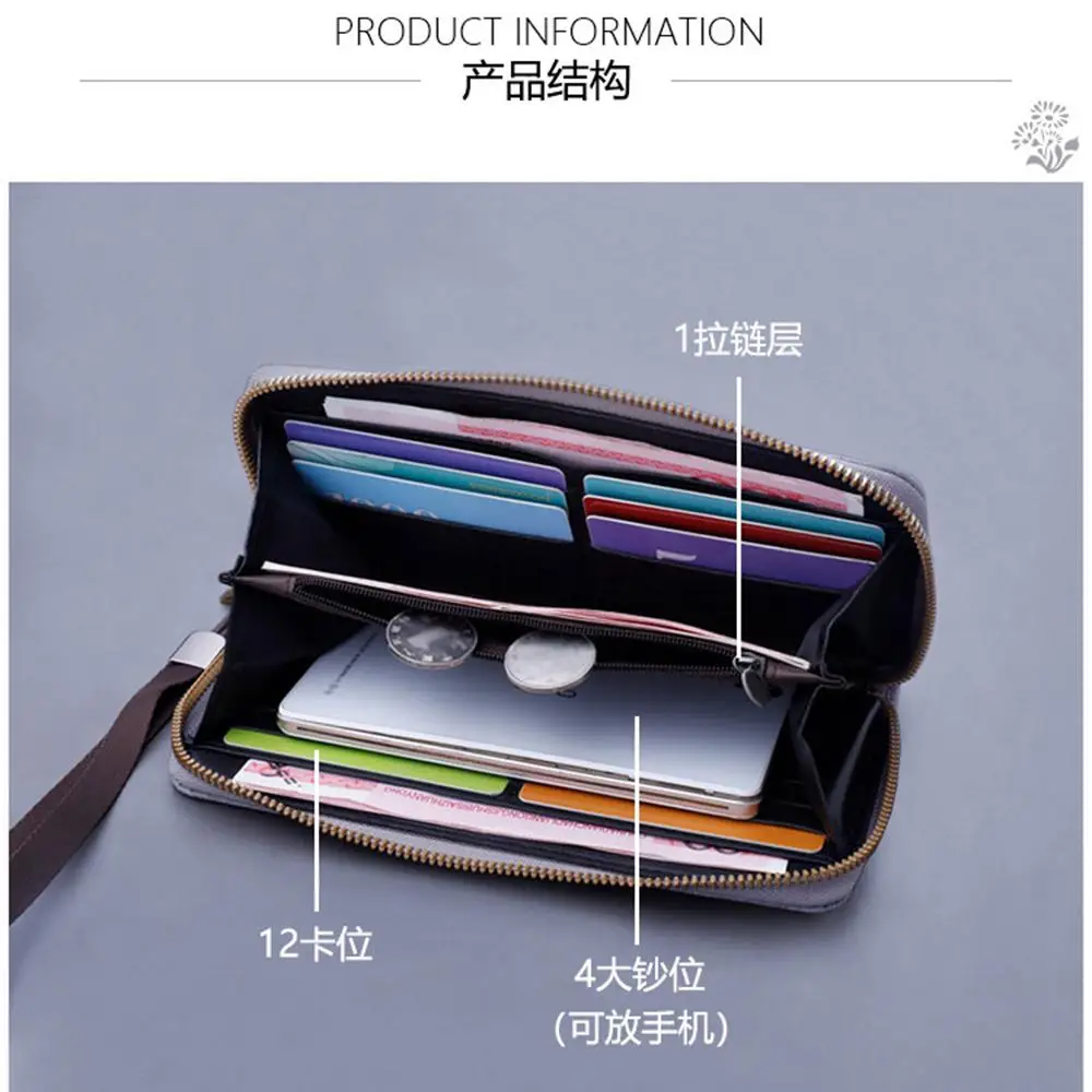 Anime Death Note L Ryuk Long Wallet Men Clutch Money Credit ID Card Holders  Zipp Student Purse Handbag with Chain