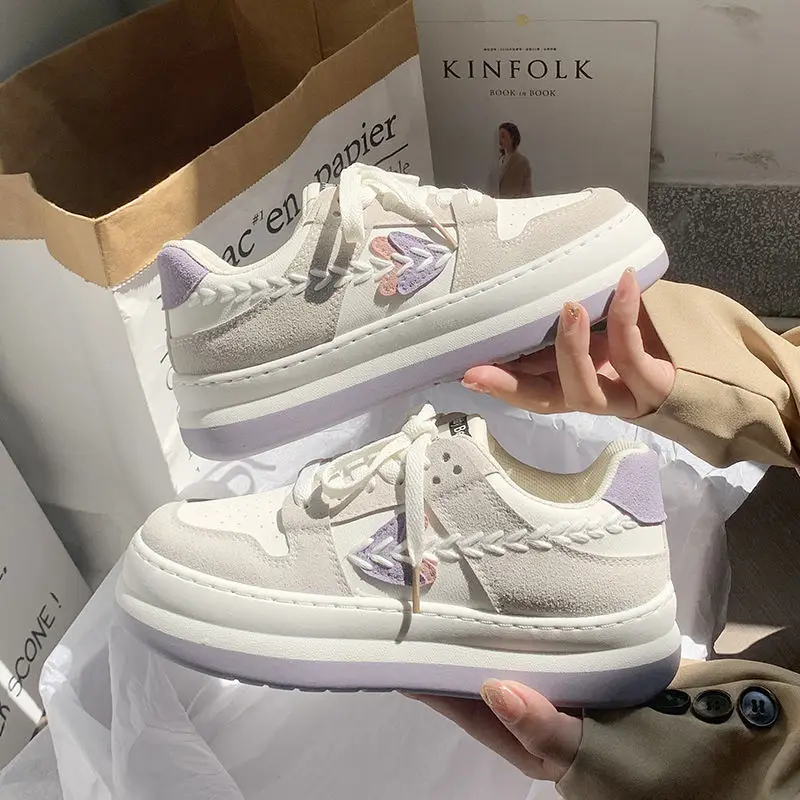 SHANPA Kawaii Women Sneakers 2022 Korean Fashion Daily Wear Patchwork Vulcanize Shoes Casual All-match Mujer Sports Shoes