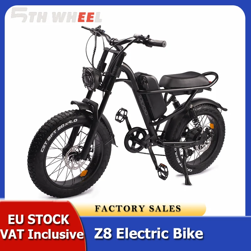 

5TH WHEEL Z8 Electric Bicycle 500W 48V 15AH 20*4.0''Fat Tire 45km/H Max Speed Outdoor Snow Mountain Ebike for Adult MenMotorbike