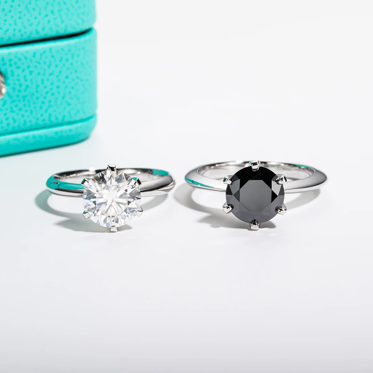 AnuJewel 1ct 2ct 3ct 5ct D Color Moissanite Engagement  Ring For Women 925 Sterling Silver Solitaire  Ring  Wholesale