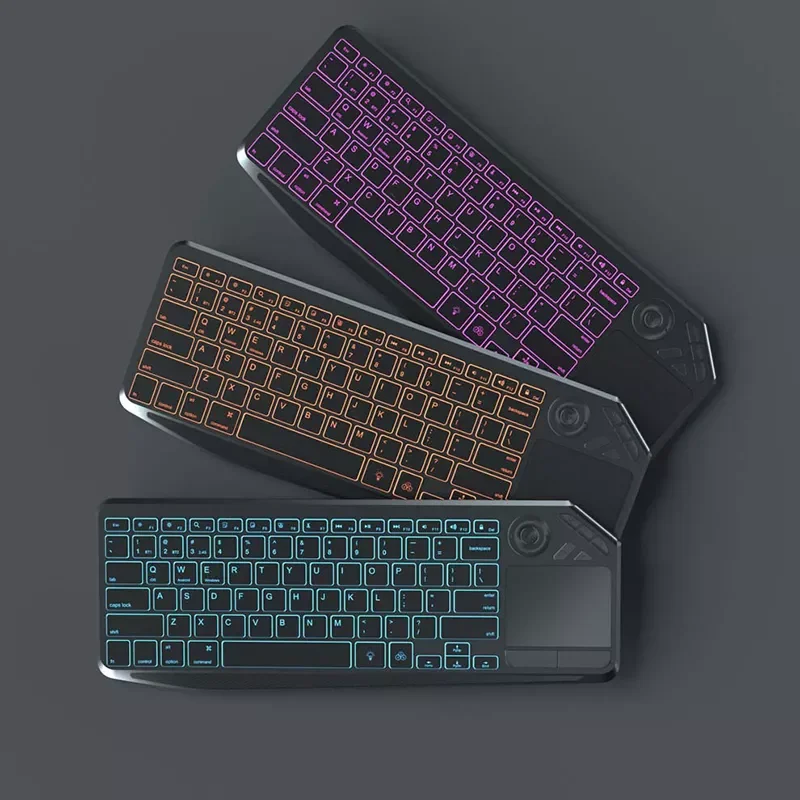 

Jelly Comb Backlit Bluetooth 2.4G Wireless Keyboard with Touchpad for Smart Tablet Multimedia Rechargeable