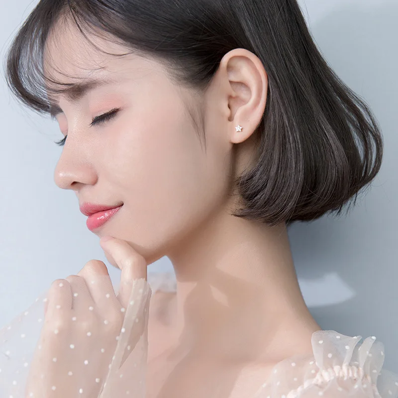 TrustDavis новинка 100% однотонное Настоящее серебро 925 пробы милая маленькая звезда