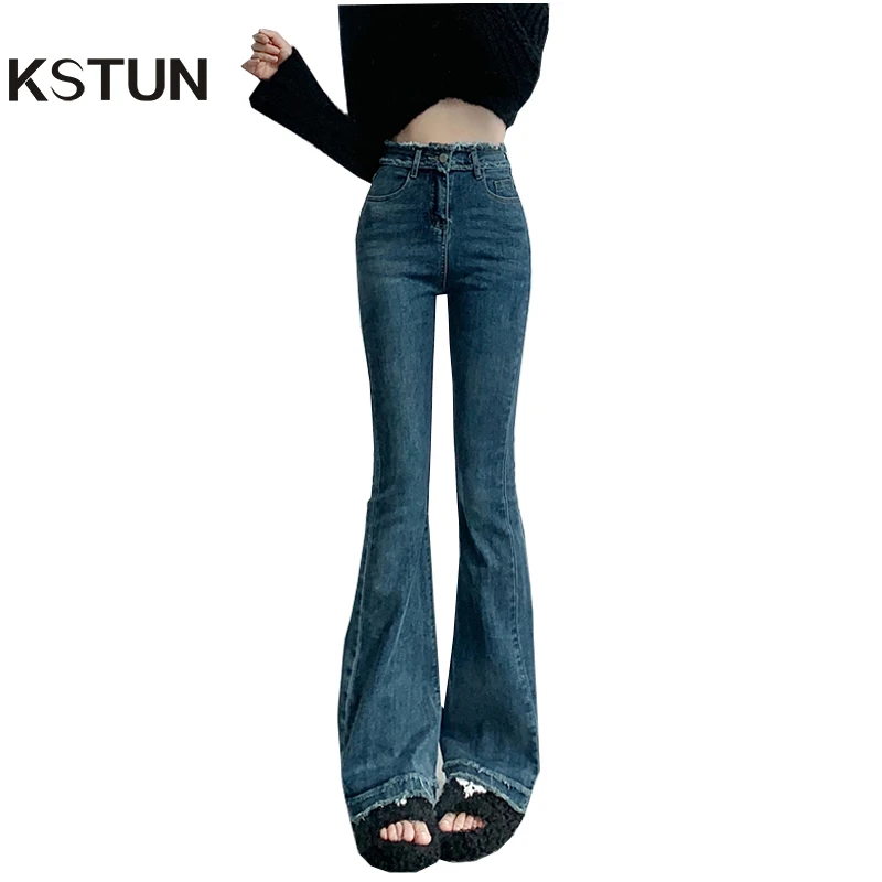 

Женские расклешенные джинсы, расширенные штаны с высокой посадкой, с эффектом пуш-ап