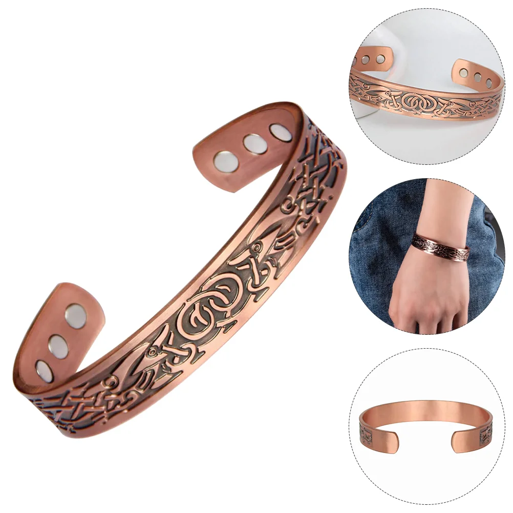 

Vintage Magnetic Copper Bracelet Magnetic Therapy Pain Relief Bracelet Bangle