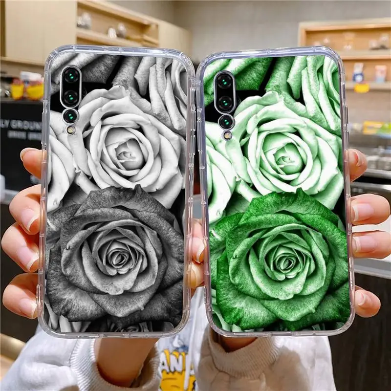 

Rose Flower Phone Case For Xiaomi 11 Redmi Note 11pro5G 8 8T 9 9A 9S 10 K30 10T Pro Ultra K40pro Transparent Case