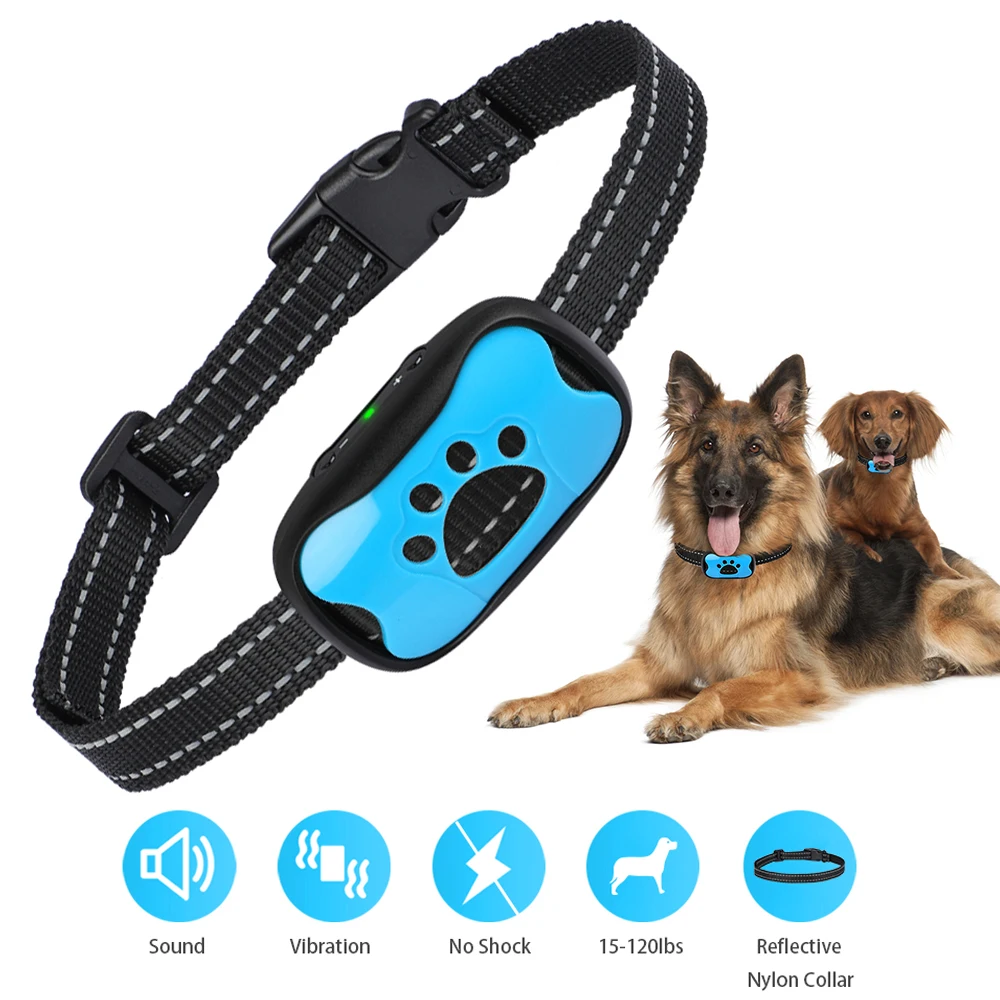 

MASBRILL Dog Bark Collar No Shock Barking Humane Vibration Beep Waterproof Pet collar for Small Medium Large Dog Accessories