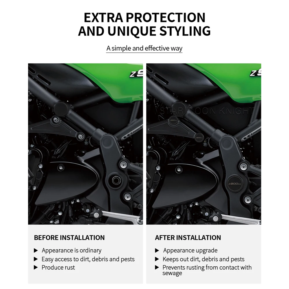 Крышки с отверстием для рамы набор крышек декоративной Kawasaki Z 900 RS SE Cafe 2017-2022