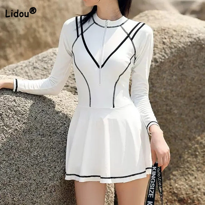 Контрастные цвета пэчворк молния с длинным рукавом черный белый нагрудной