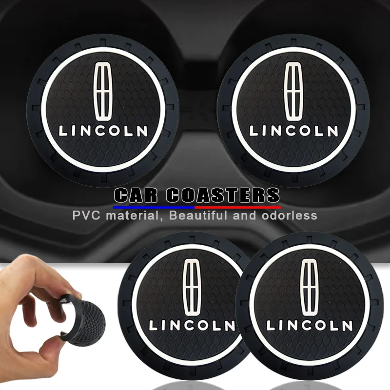 Автомобильные подставки из ПВХ, Противоскользящие коврики для стаканов Lincoln Navigator Town Continental Mkx Mkz Aviater Nautilus Mkc, 1 шт., автомобильные аксессуары