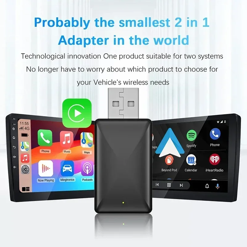Фото Для Volkswagen Nivus VW277 Новый автомобильный аксессуар Plug and Play WiFi Fast Connect Smart Dongle 2in1 Беспроводной адаптер Carplay Android №5