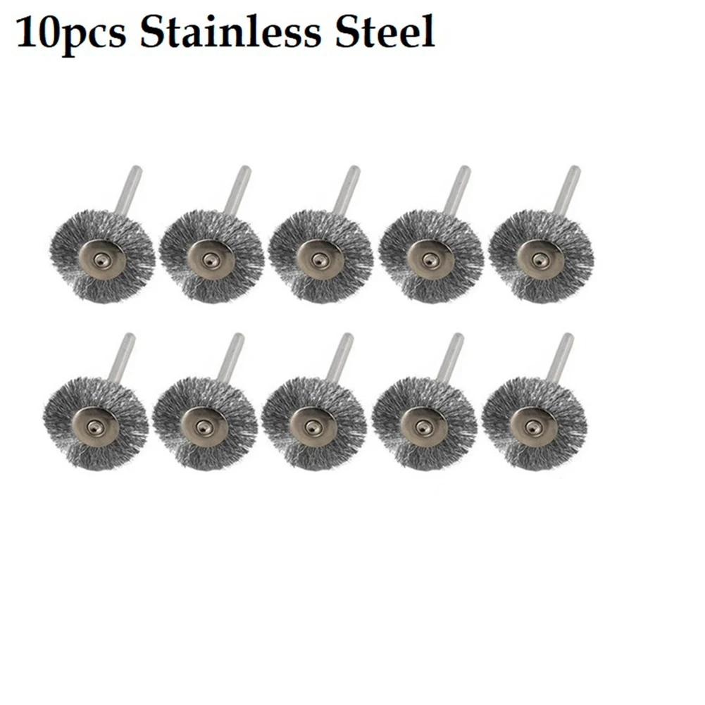 10 шт. 22 мм набор кистей для колес из нержавеющей стали/латуни/нейлона щетка диск 3
