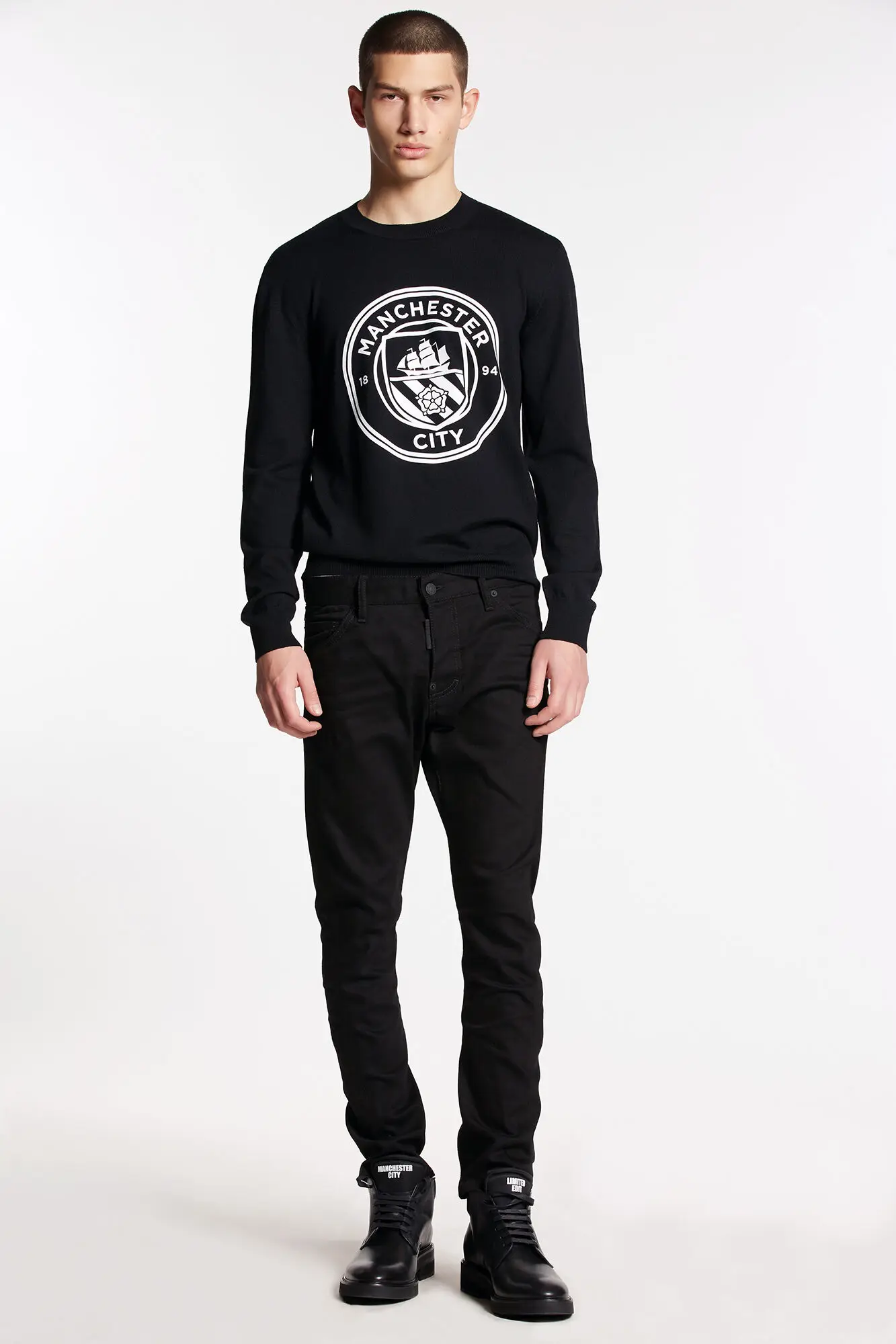 2023 Autumn/Winter New  Men's Jeans Fashion Wash Ink Break Micro Elastic Splice Small Foot  Jeans Men