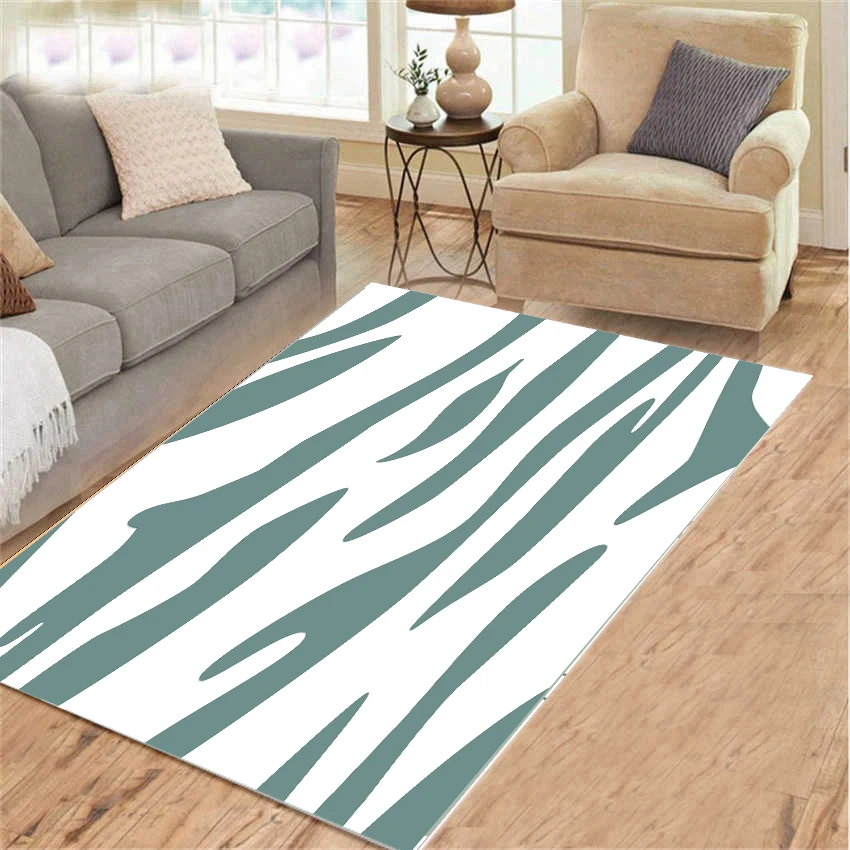 

top popular Soft stripe Home decor colorful Carpet Living Room Floor Mat Girl Bedroom Rug Bathroom Mat Doormat Decoration