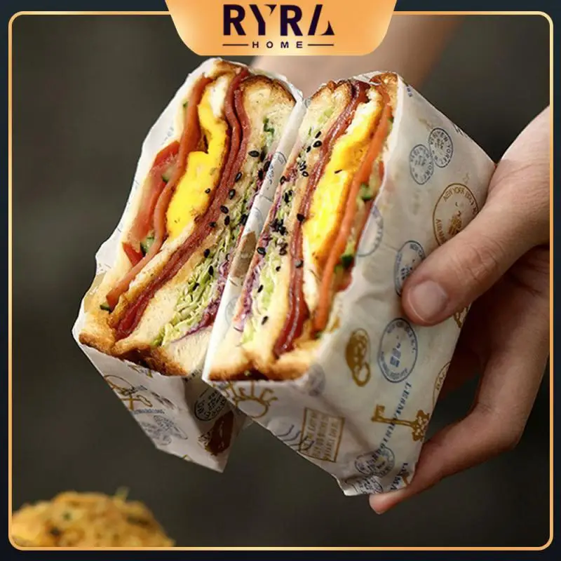 

High Quality Baking Mat Reusable Home Fast Food Bread Oilpaper High Temperature Resistant Bread Sandwich Burger Fries Wrapping