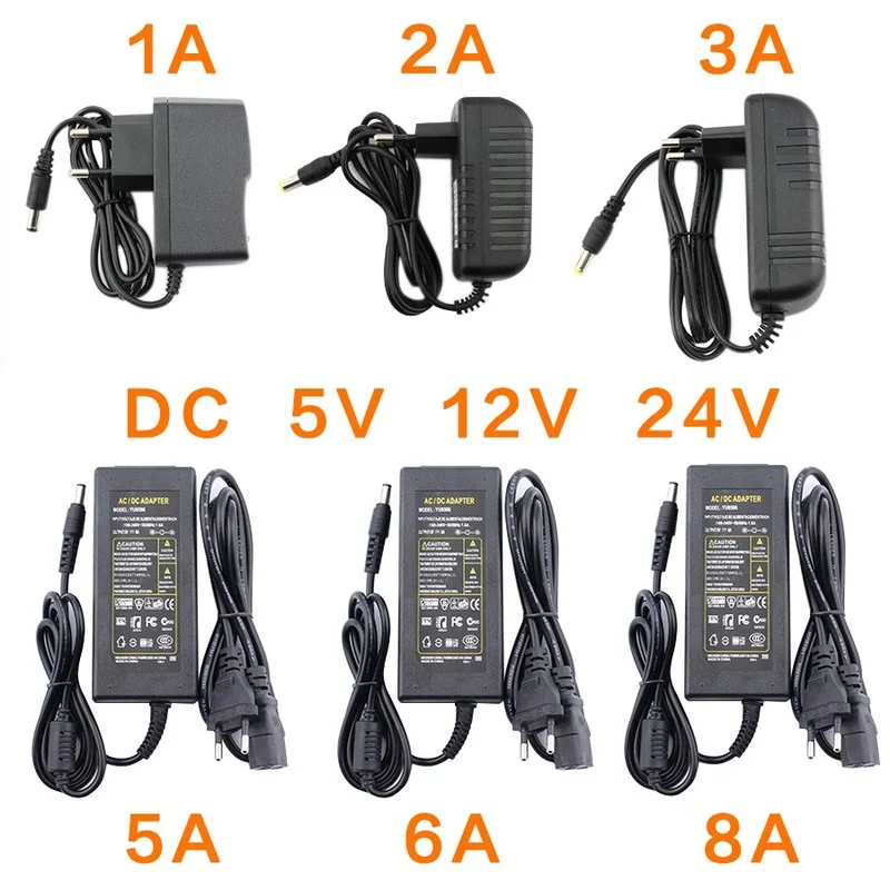 Купи AC DC 5V 6V 8V 9V 10V 12V 13V 14V 15V 24V Power Supply Adapter 1A 2A 3A 5A 6A 8A 220V To 12V Universal Charger For LED Driver за 190 рублей в магазине AliExpress