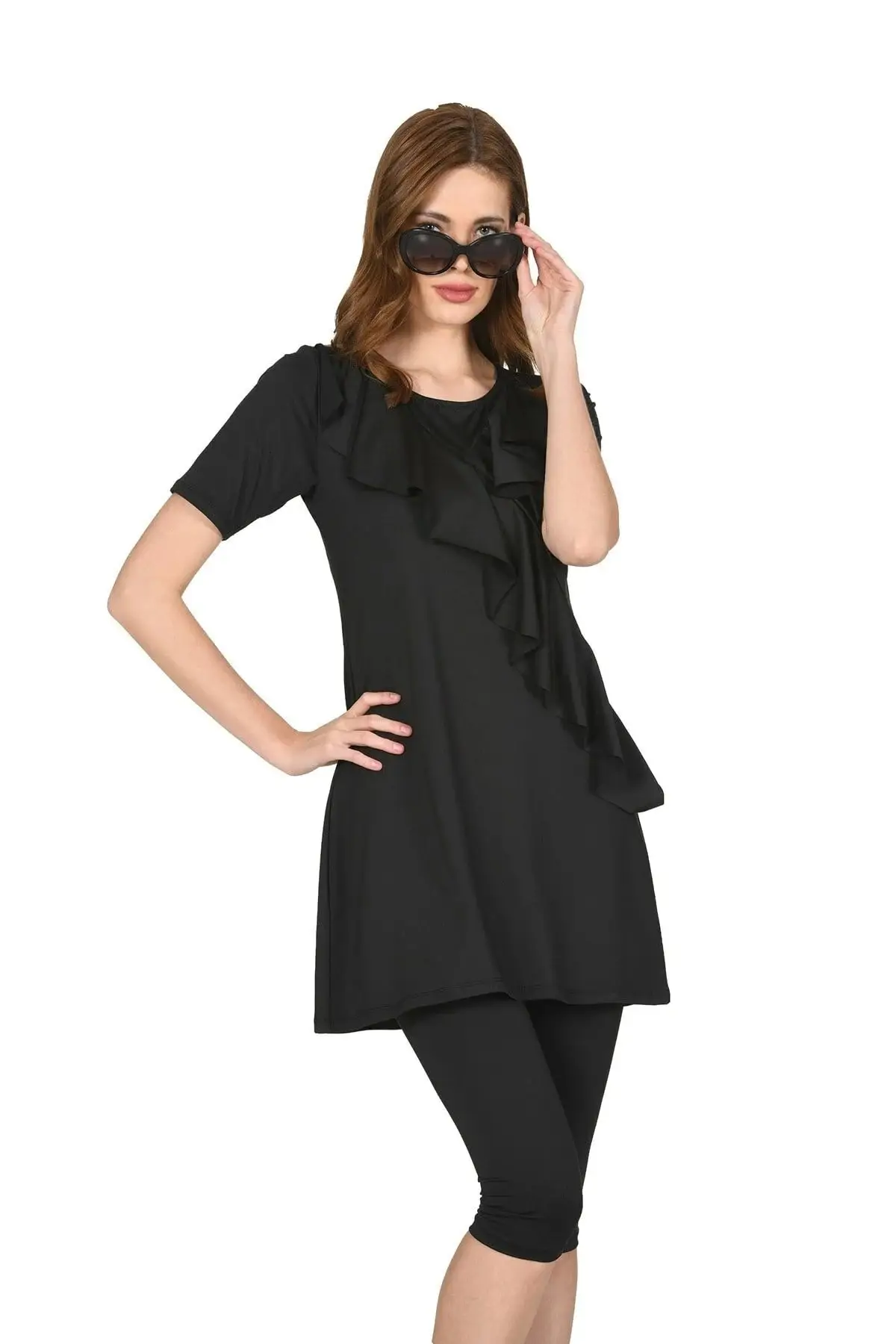 

Мусульманский купальник из Буркини с коротким рукавом, скромная летняя одежда, хиджаб, спортивный купальник, Мусульманский купальник с пол...