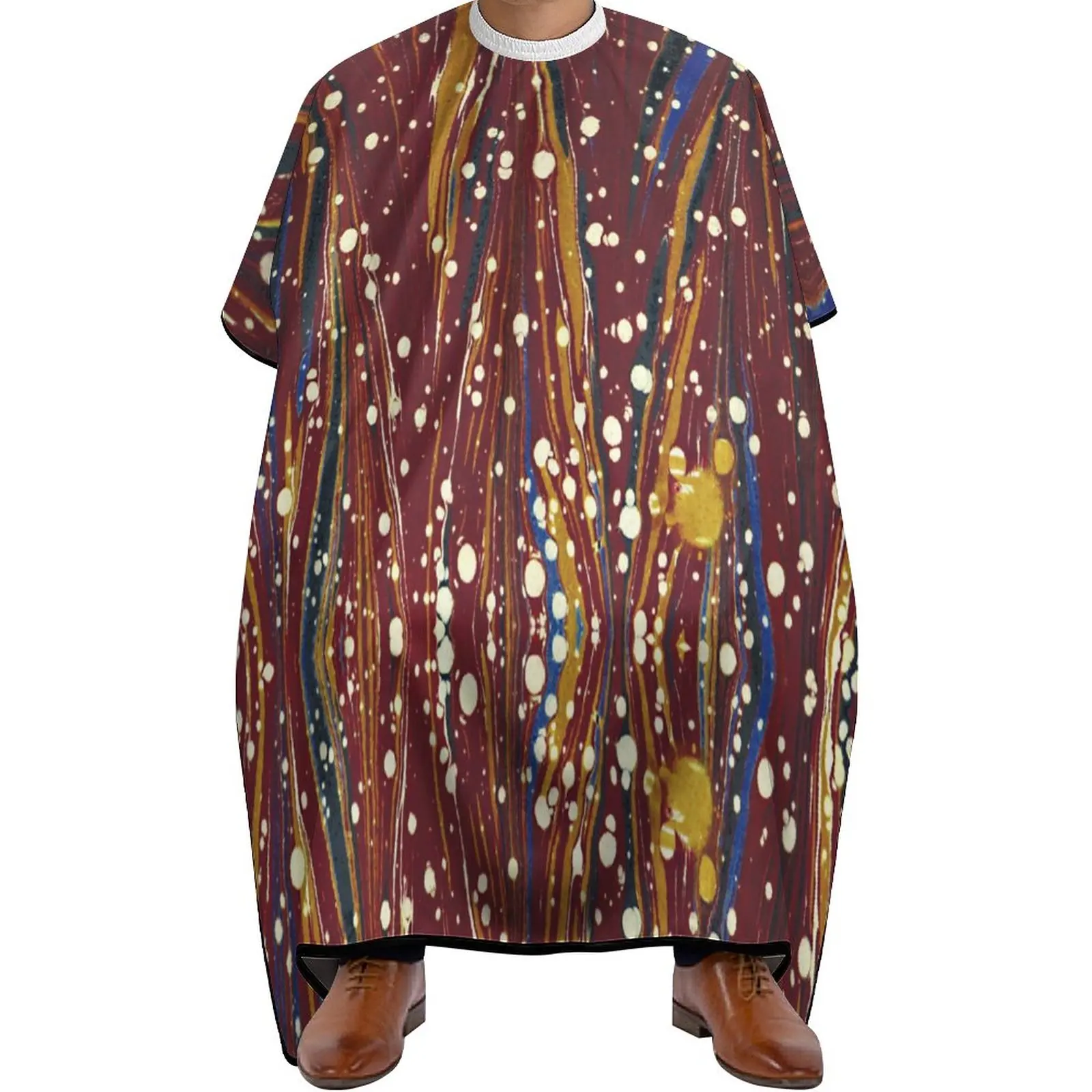 

Barber Cape Professional Large Hair Cutting Cape with Snap Closure Unisex Adults Haircut Cape Salon Cape for Men Artistic Works