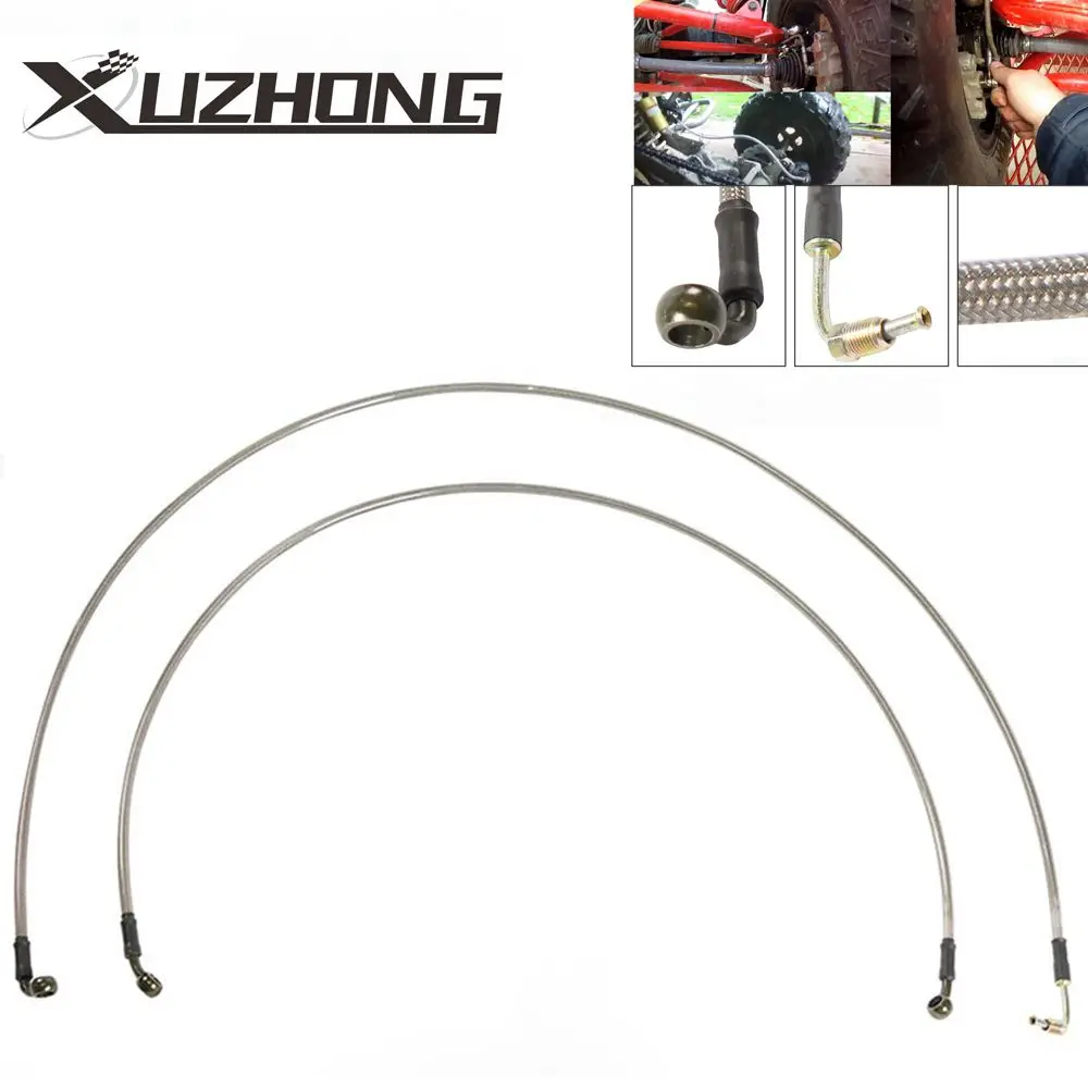 

Motorcycle Brake Lines Replace Extended Front/Rear Brake Lines Fit for Polaris RZR 800 / S 800/4 800 / XP 900 Stainless steel