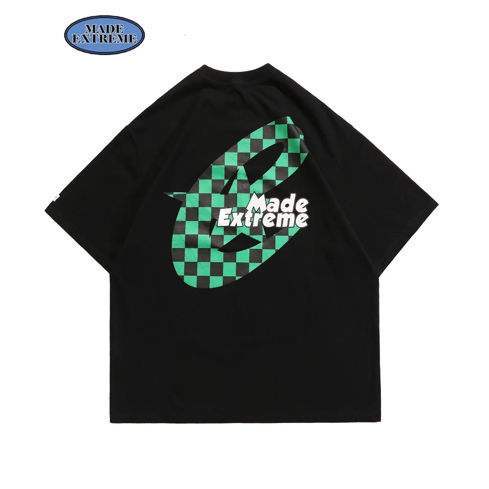 

Arbitmatch vintage mermaid print short sleeved t shirt men hip hop oversized punk clothes 2022 summer retro t shirt women