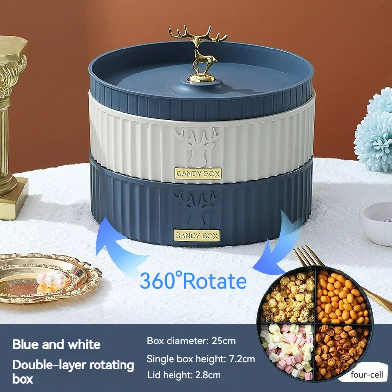 Домашние товары пластиковая вращающаяся коробка с крышкой для хранения сухих