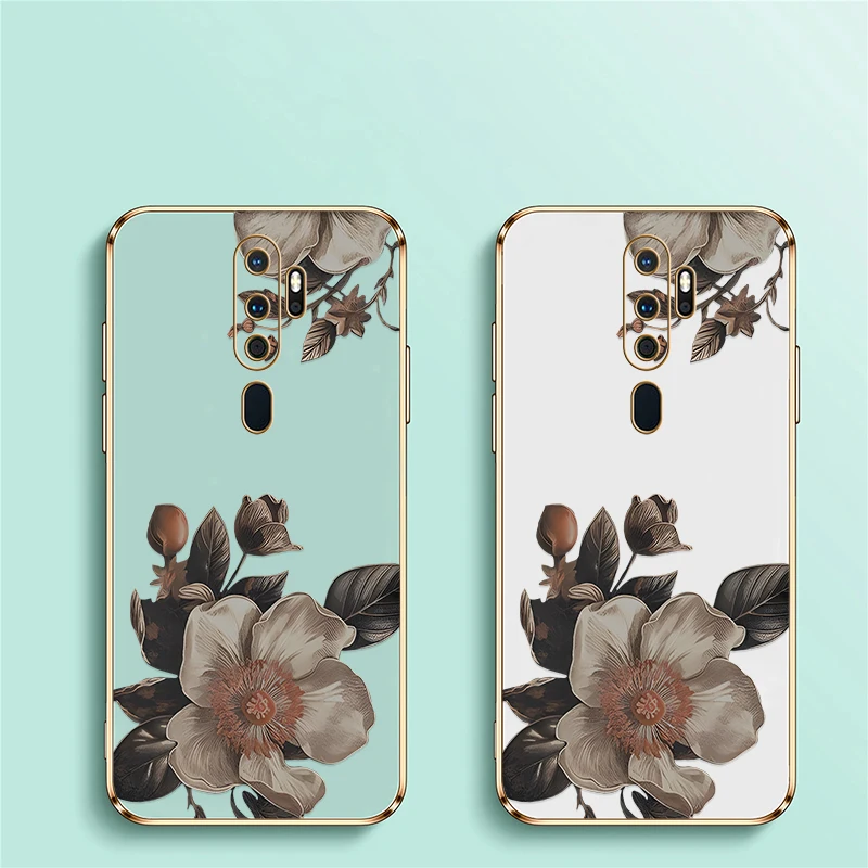 Мягкий чехол из ТПУ с рисунком цветка для OPPO A8 A5 2020 AX5 A7X A11K A11 A11X A12 A3S A9 A7 A12E A12S A5S