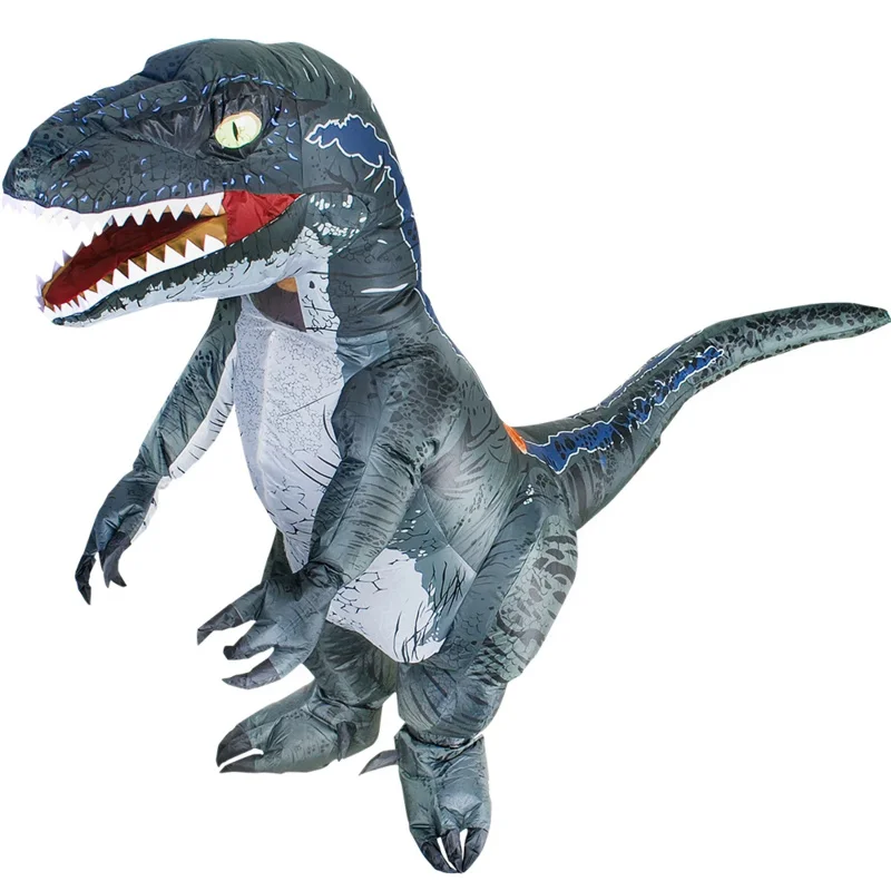 

Hot T-REX Velociraptor Inflatable Dinosaur Costume Anime Purim Halloween Party Cosplay Costumes For Man Woman Fancy Dress Suit