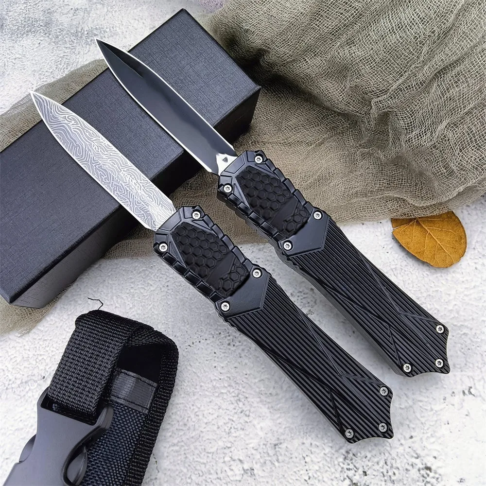 

Outdoor Pocket Folding Knife 440C Blade Zinc Alloy Black Handle with Portable Clip Hunting Tactical Jungle Survival EDC Tool