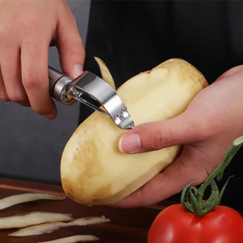 

304 Stainless Steel Peeler Fruit Vegetable Melon Potato Carrot Planer Peeling Knife 2 in 1 Grater Peeler Slicer Kitchen Gadgets