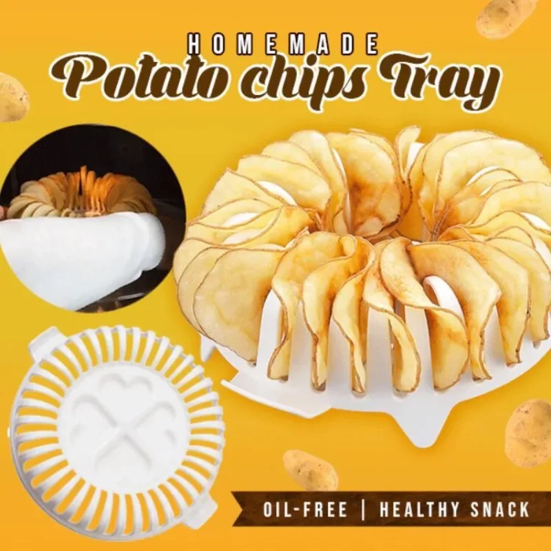 

Kitchen Baked Potato Chips Maker Cook Baking Dishes Healthy Low Calories Microwave Oven Fat Free Kitchen Baking Pastry Tools