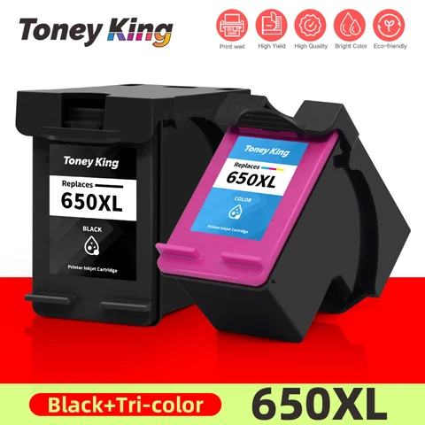 Картридж TONEY KING 650XL черный/трехцветный  для HP Deskjet 1015 1515 2515 2545 2645 3515 3545 4515 4645