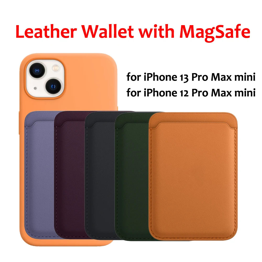 

For Magsafe Magnetic Card Holder Case For iPhone 13 11 12 Pro MAX Leather Wallet Cover XR X XS MAX Card Phone Bag Accessories