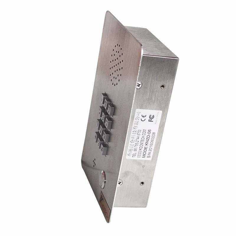 Фото Промышленные антивандальные SIP-телефоны KNTECH KNZD-06 из нержавеющей стали, встраиваемые в стену, для систем внутренней связи, проводные IP-телефоны №4