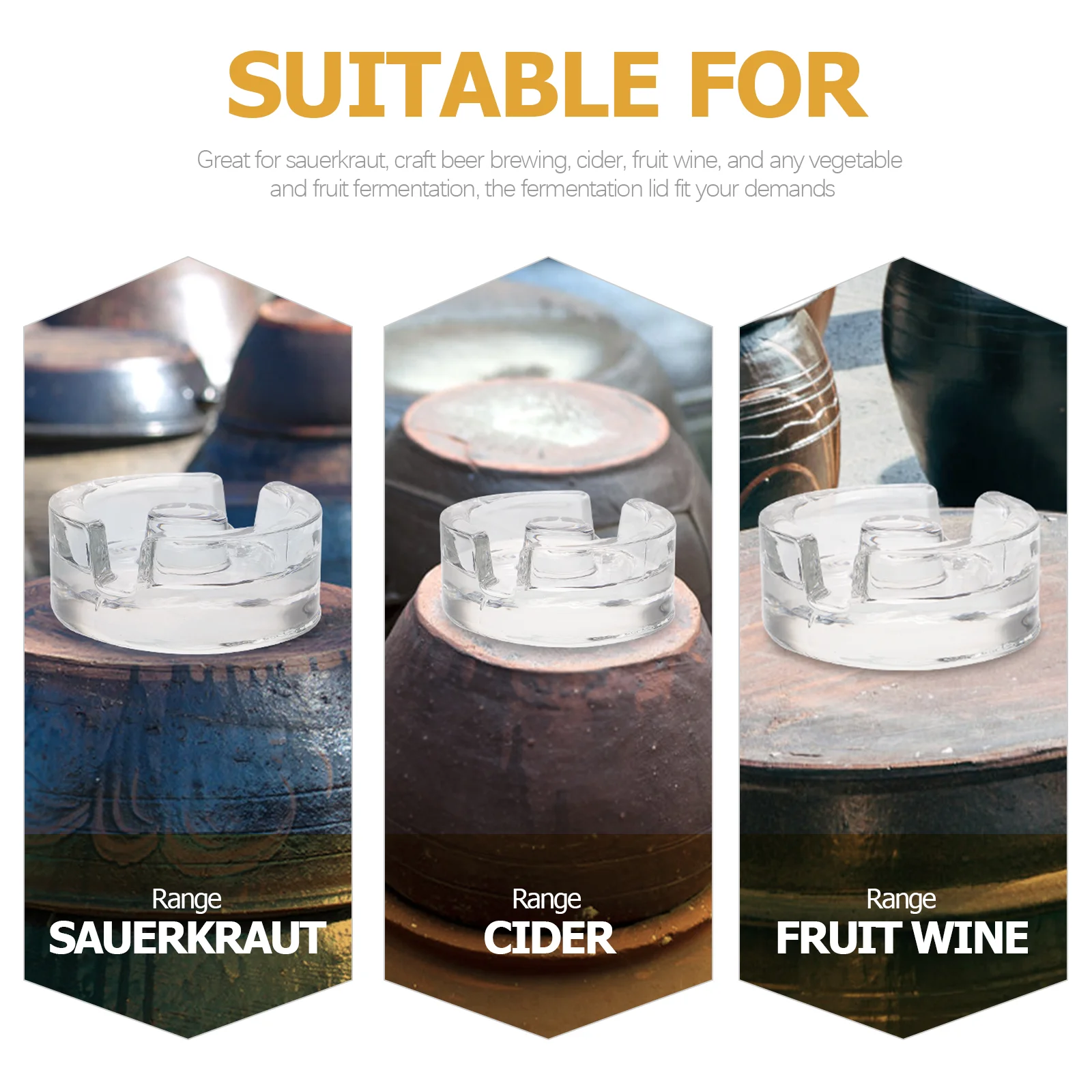 Ферментированное стекло тяжелый камень капуховая вес крошечные крышки для банок