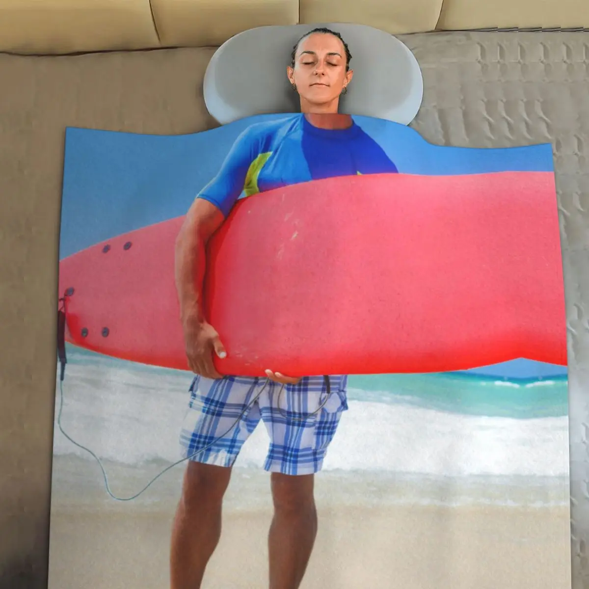 

Мужское одеяло Surfin At The Shore, модное роскошное флисовое мягкое одеяло для медитации